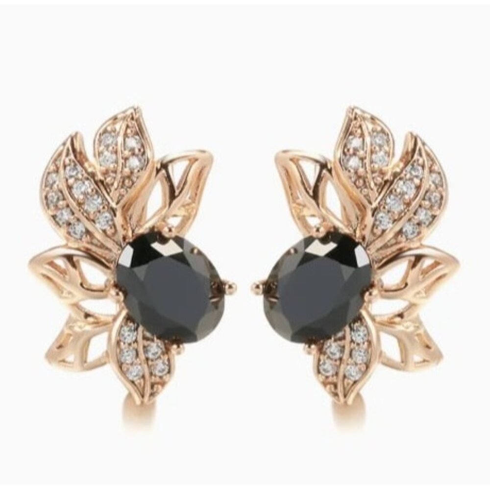 18k Gold Plated Simulated Diamond Zircon Drop Earrings